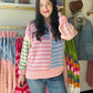 Blush Color Block Knit Sweater
