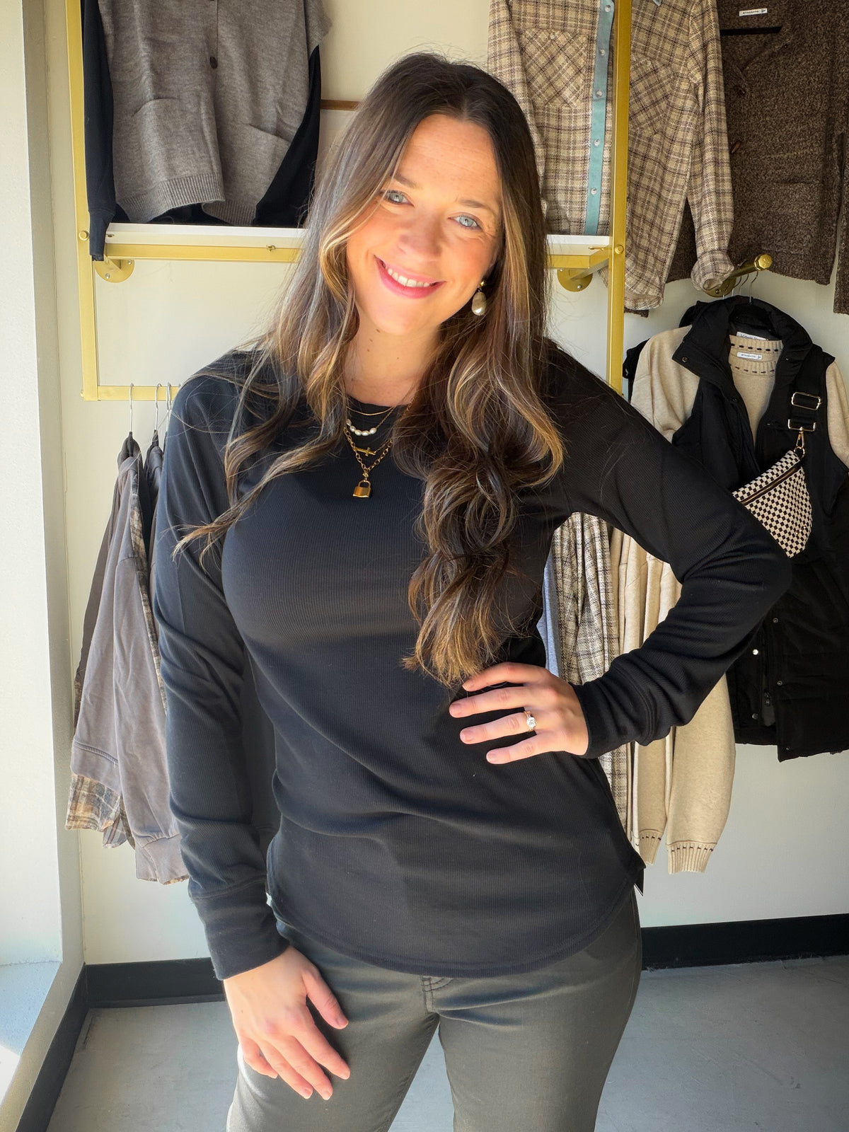 Black Stacy Top