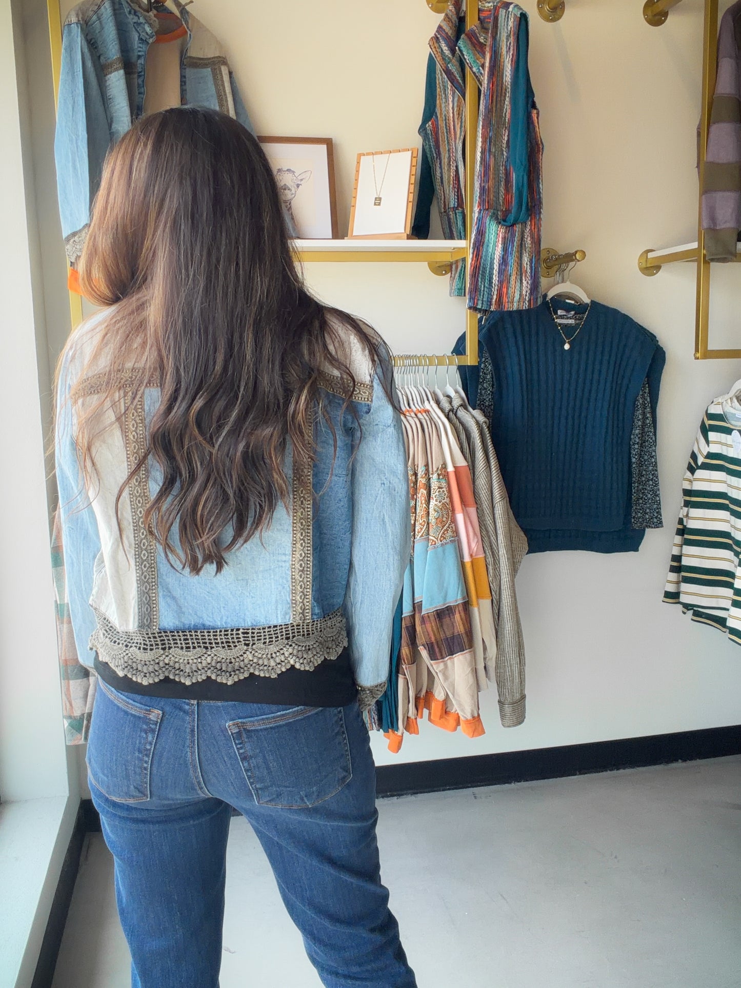 Aqua Western Trim Blouse