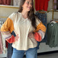 Color Mix Cotton Slub Pullover