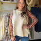 Fall Floral Mesh Top