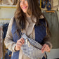 Navy Mixed Quilted Vest