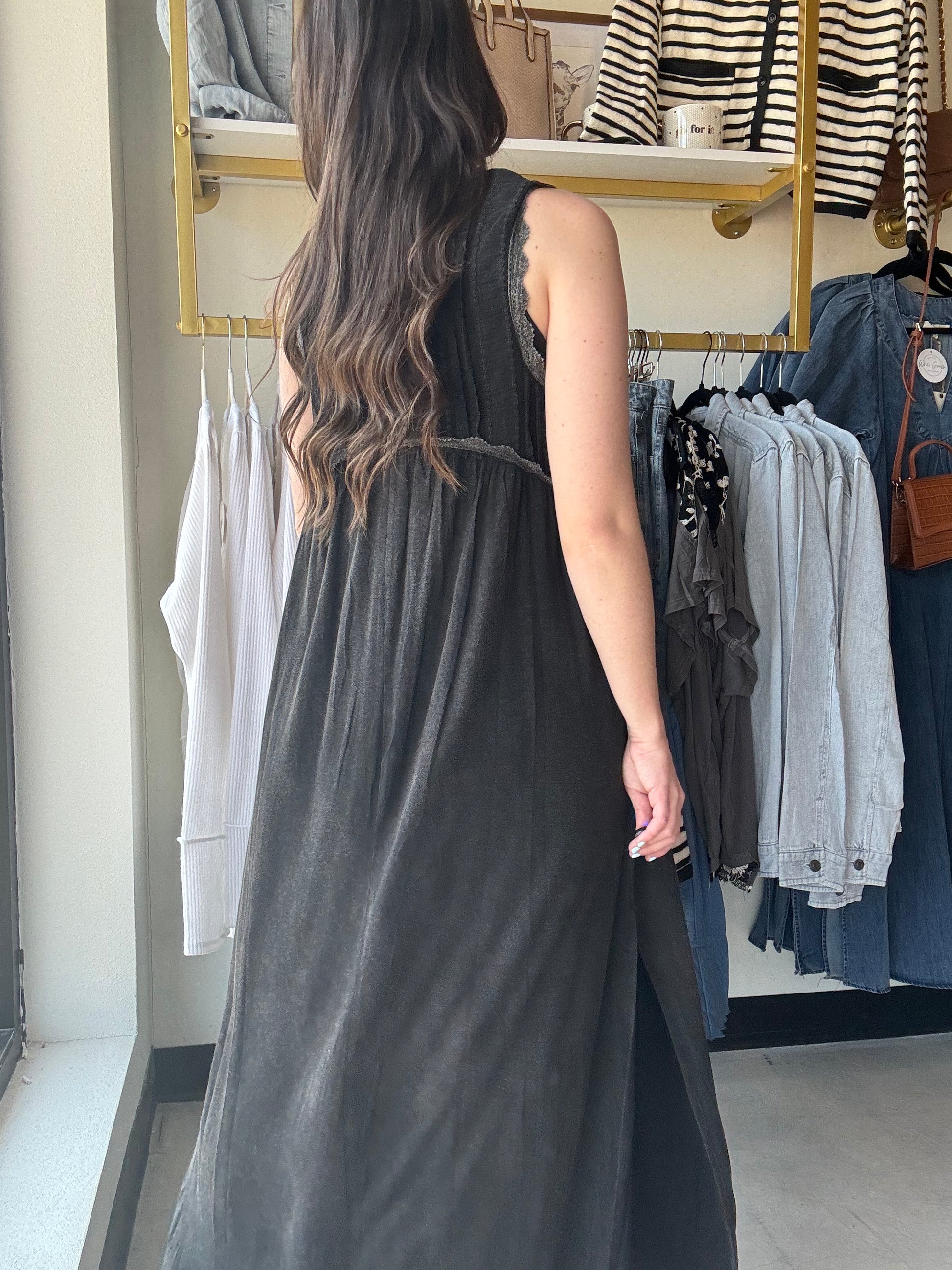 knit mix dress Crochet Knit Mix Media Maxi Dress