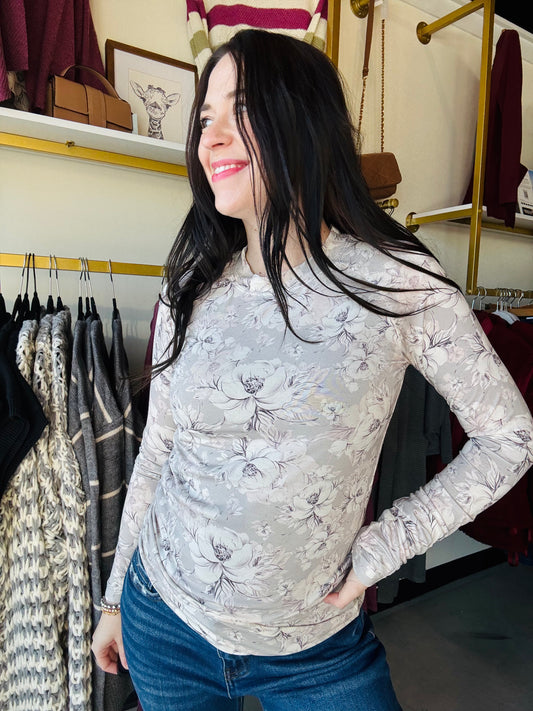 Vintage Grey Floral Blair