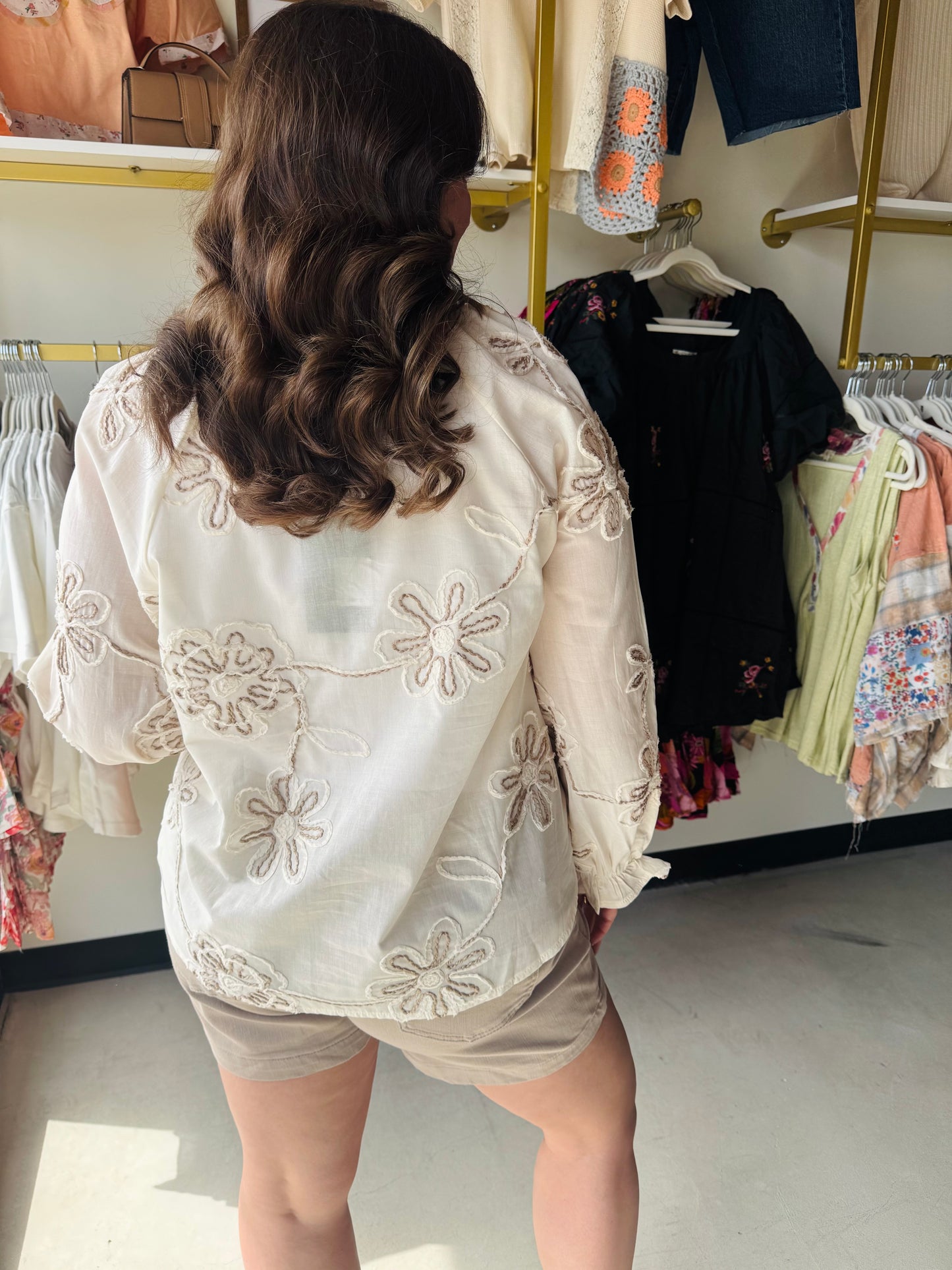 Olivia Embroidered Floral Blouse