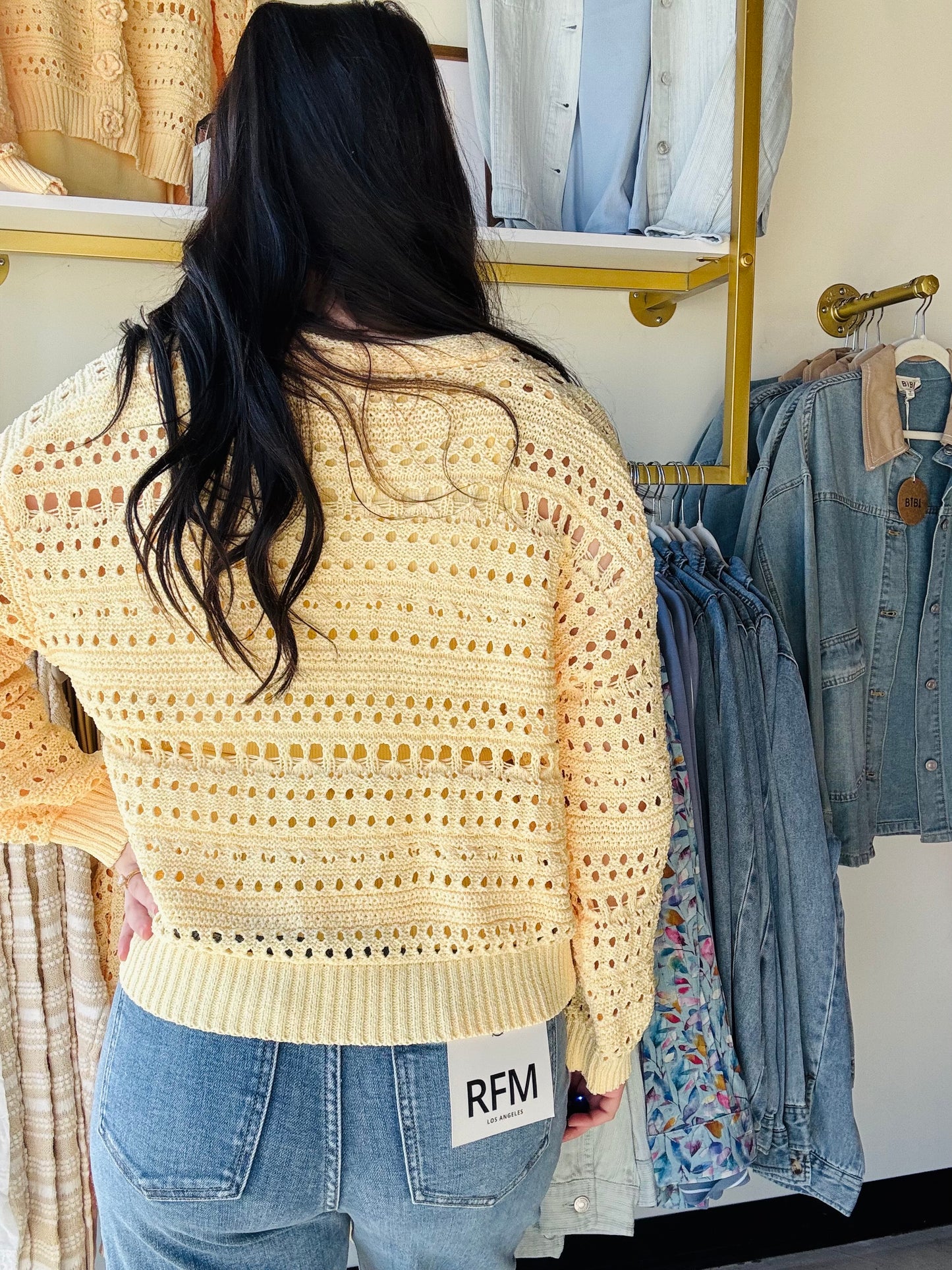 Dandelion Crochet Button Sweater