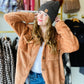 Camel Cozy Fleece Shacket
