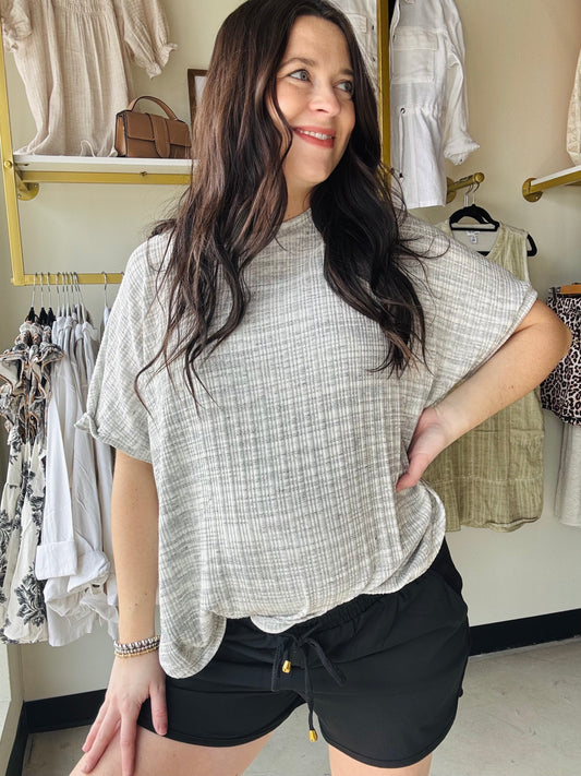 Heather Grey Dolman Tee