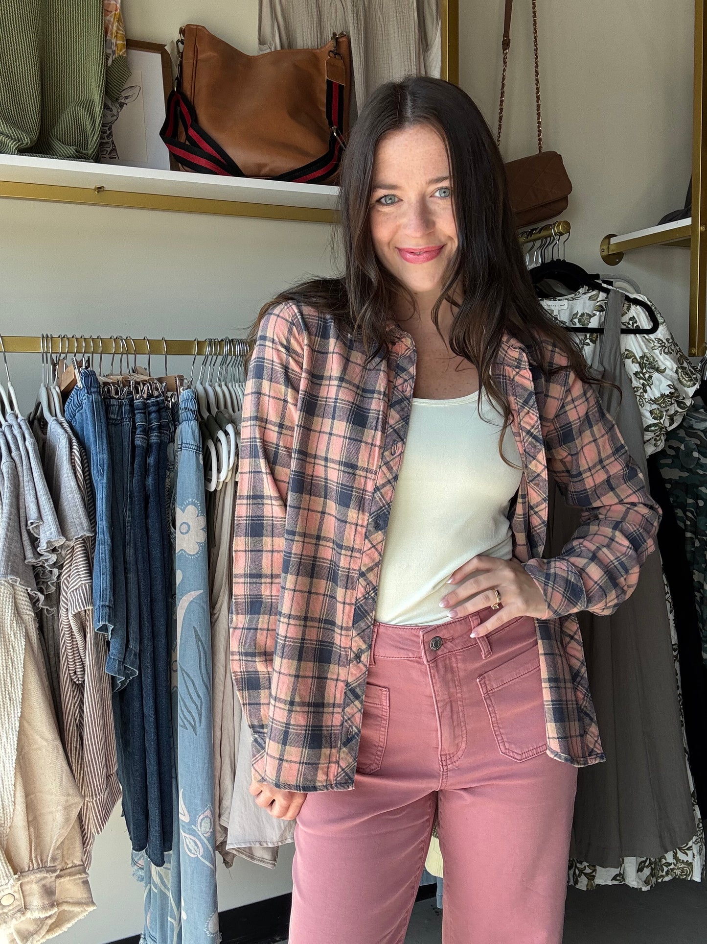 Trudy Plaid Button Up
