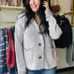 Heather Grey Reverse Seam Cardigan