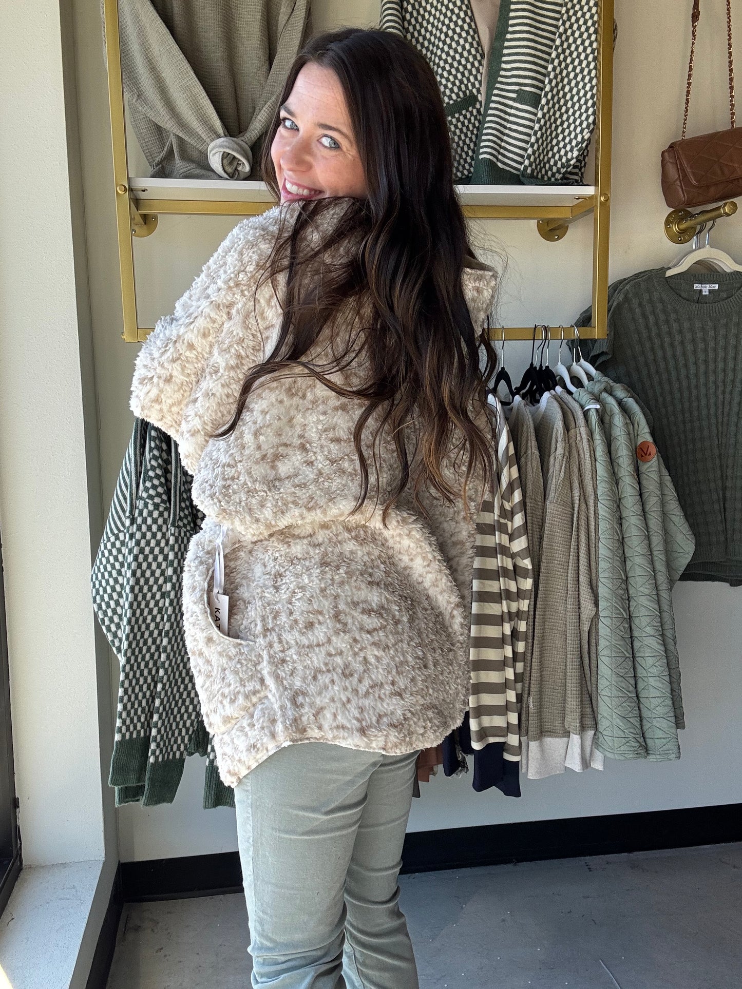 Snow Leopard Sherpa Hoodie