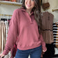 Marsala Snap Pullover