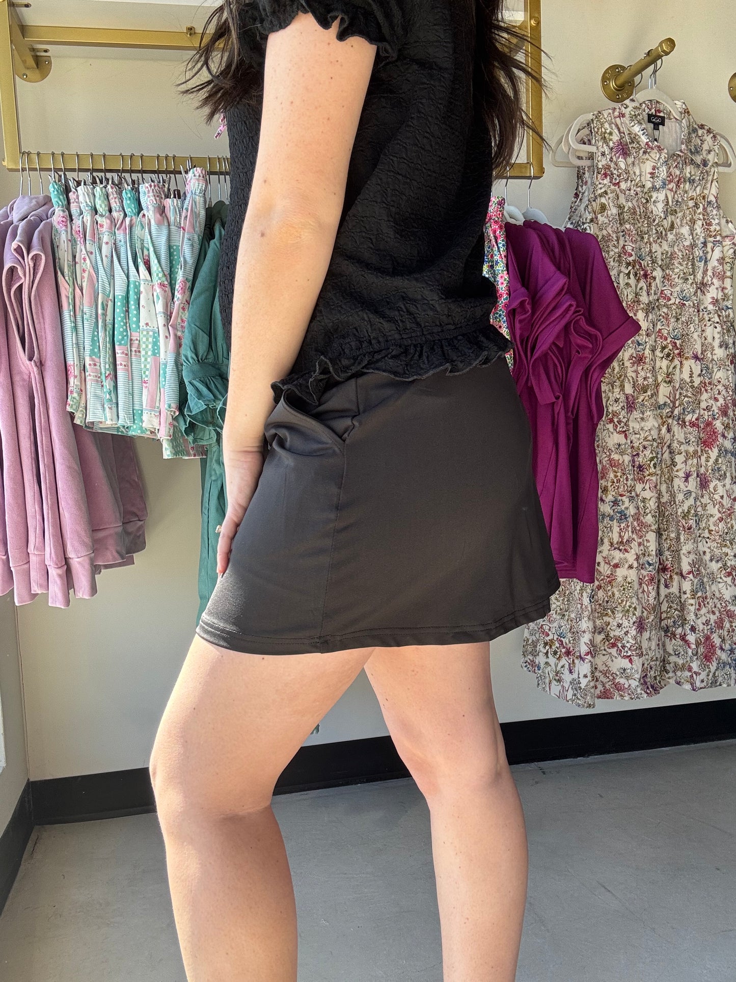 After Dark Black Skort