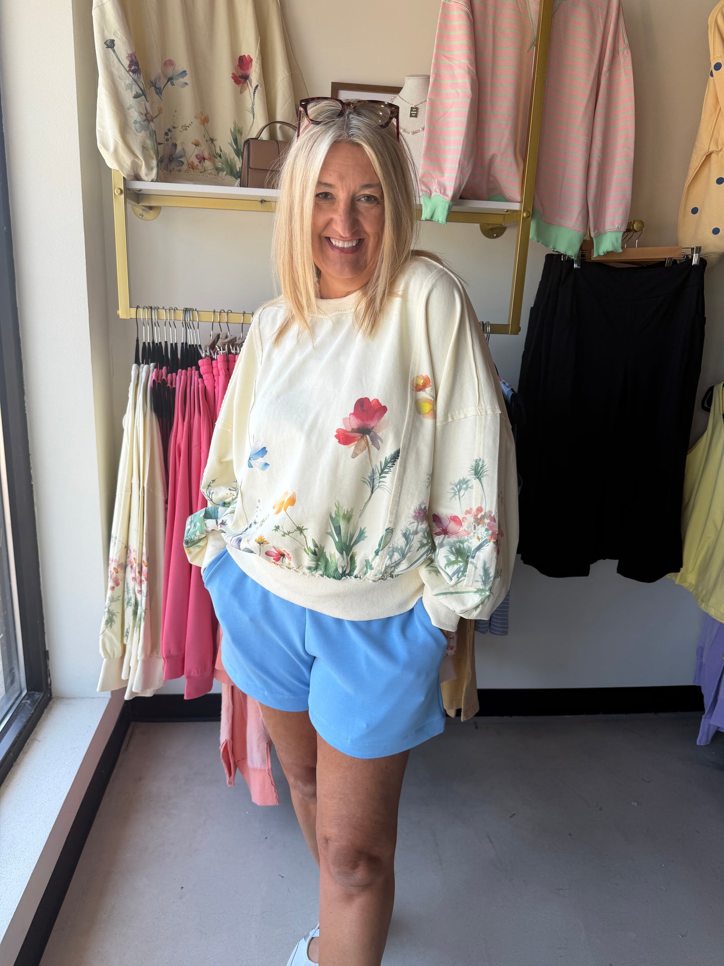 Wildflower Washed Terry Pullover