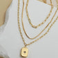 18K STAINLESS STEEL TARNISH FREE LAYERED NECKLACE | 40NK9532