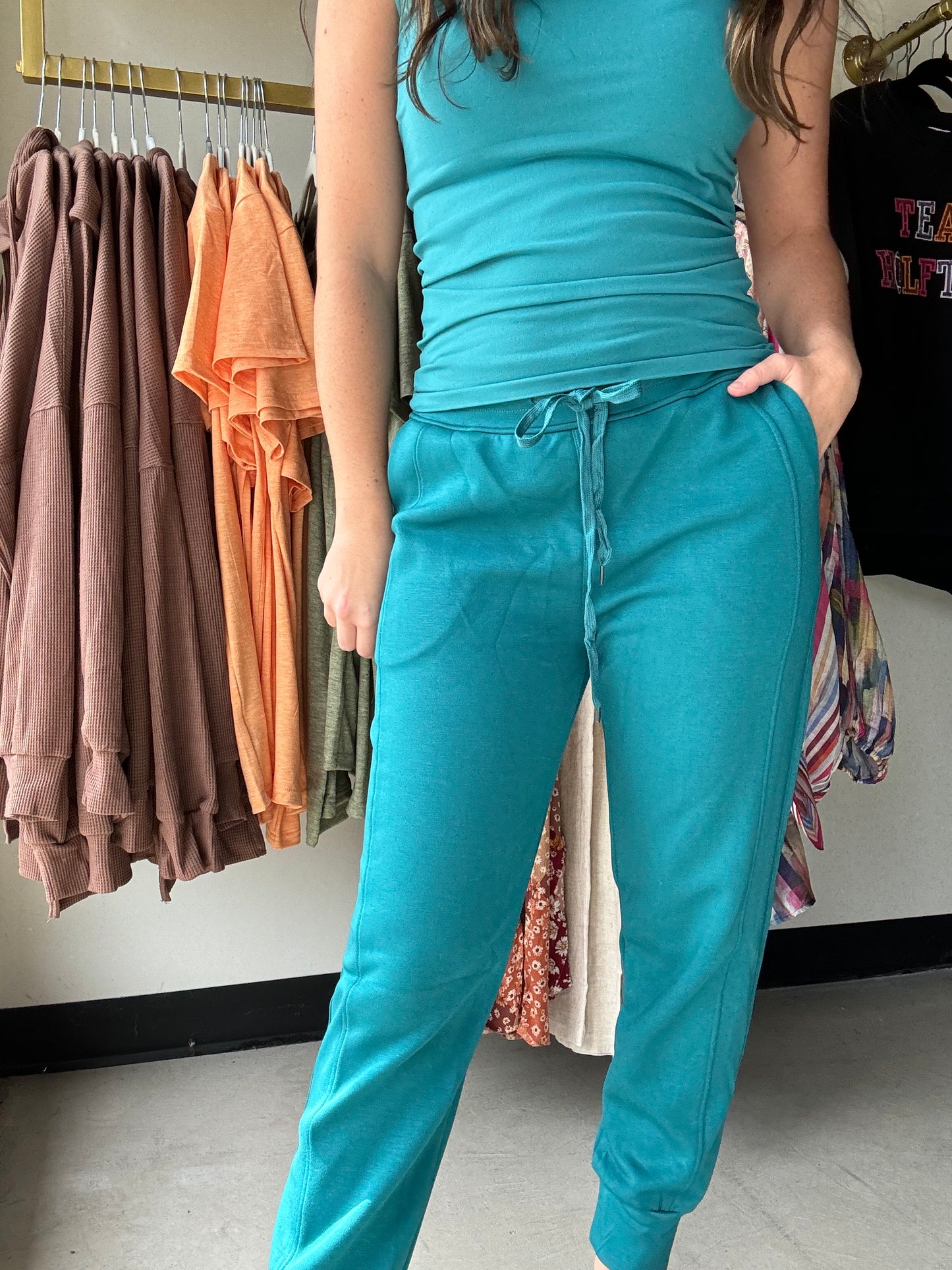 Teal Ultra Comfy Joggers