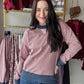 Pink & Denim Stripe Pullover