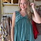 Evergreen Sleeveless Babydoll Tank