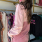 Pink Block Quarter Zip Pullover