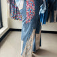 Patchwork Detail Wide Leg Denim