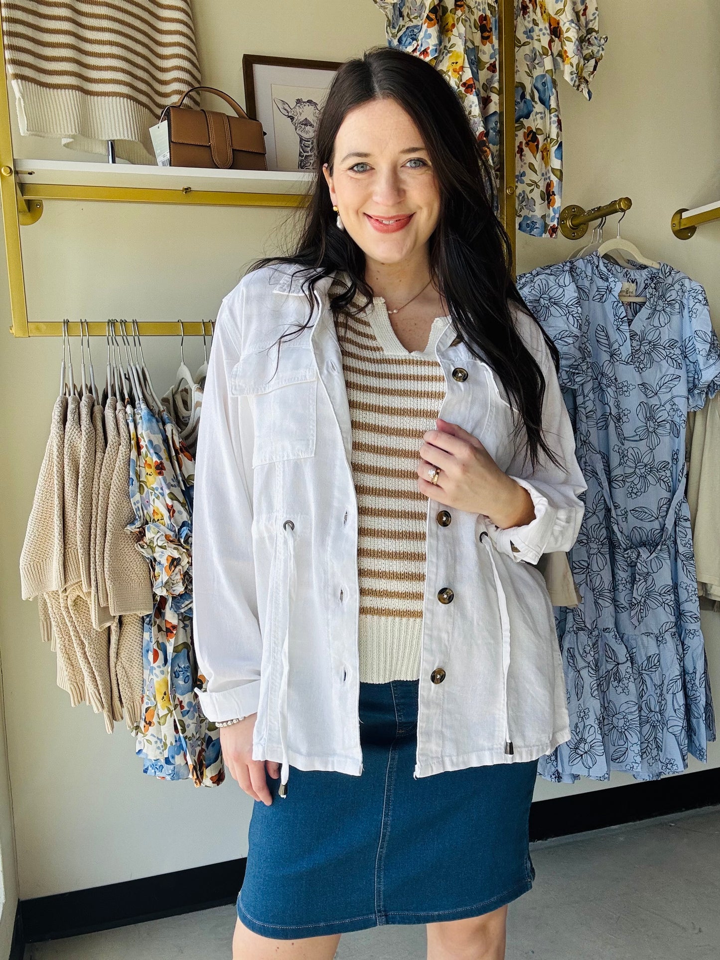 Ivory Taupe Sleeveless Sweater