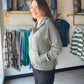 Olive Half Zip Mockneck Sweatshirt