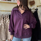 Plum Luxe Polo Sweatshirt