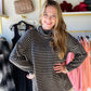 Black and Taupe Cozy Turtleneck