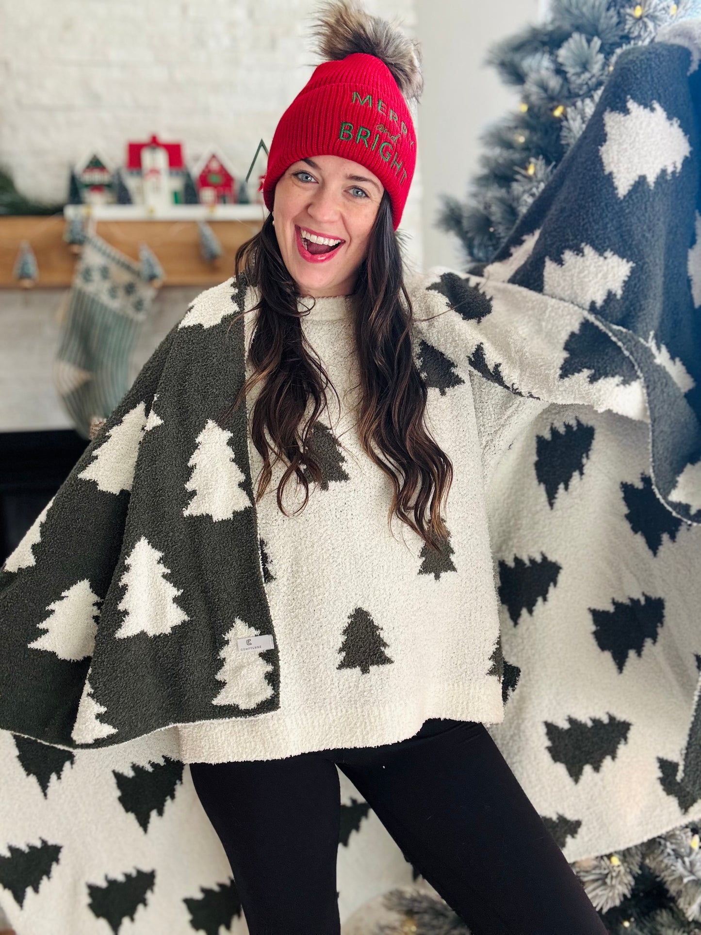 Winter Tree Throw Blanket