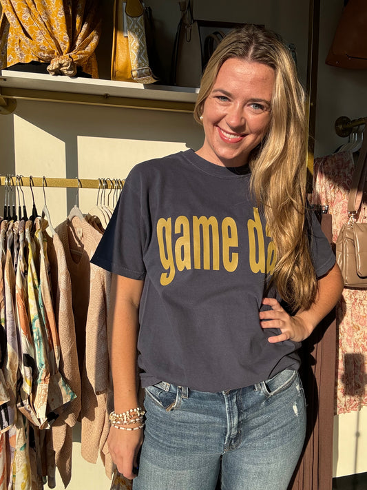 Navy & Gold Game Day Tee