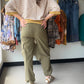 Olive Cargo Drawstring Pants