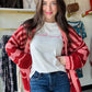 Wine Two Tone Cardigan