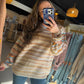 Khaki Multi Stripe Sweater