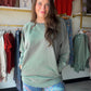 Army Green Pigment Dyed Pullover