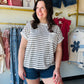 Maritime Navy Stripe Pocket Front Tee
