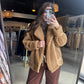 Brown Sherpa Teddy Jacket