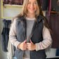 Black Quilted Zip Up Vest