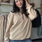 Taupe Buffalo Plaid Half Zip