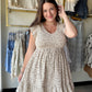 Taupe Smocked Babydoll Dress