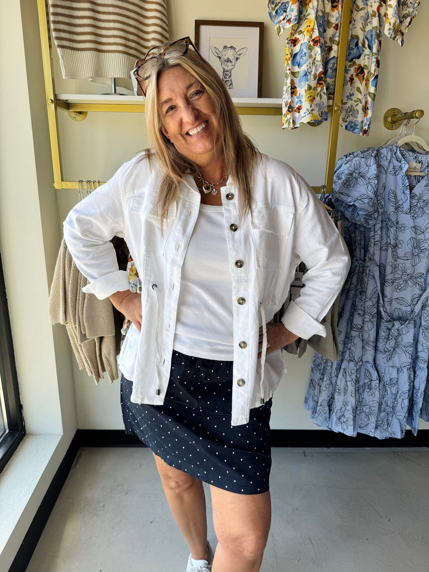 White Button Up Jacket