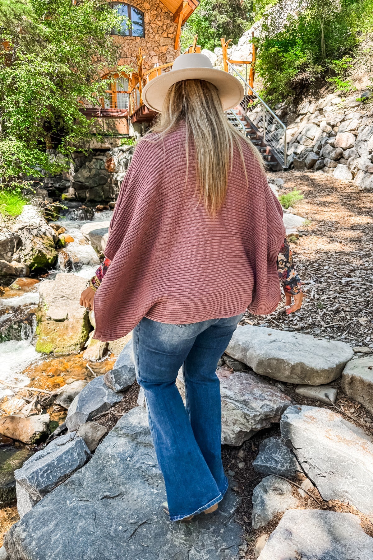 Mauve Meg Pullover Poncho