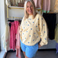 Yellow Polka Dot Terry Pullover
