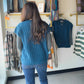 Teal Kelly Short Sleeve Sweater