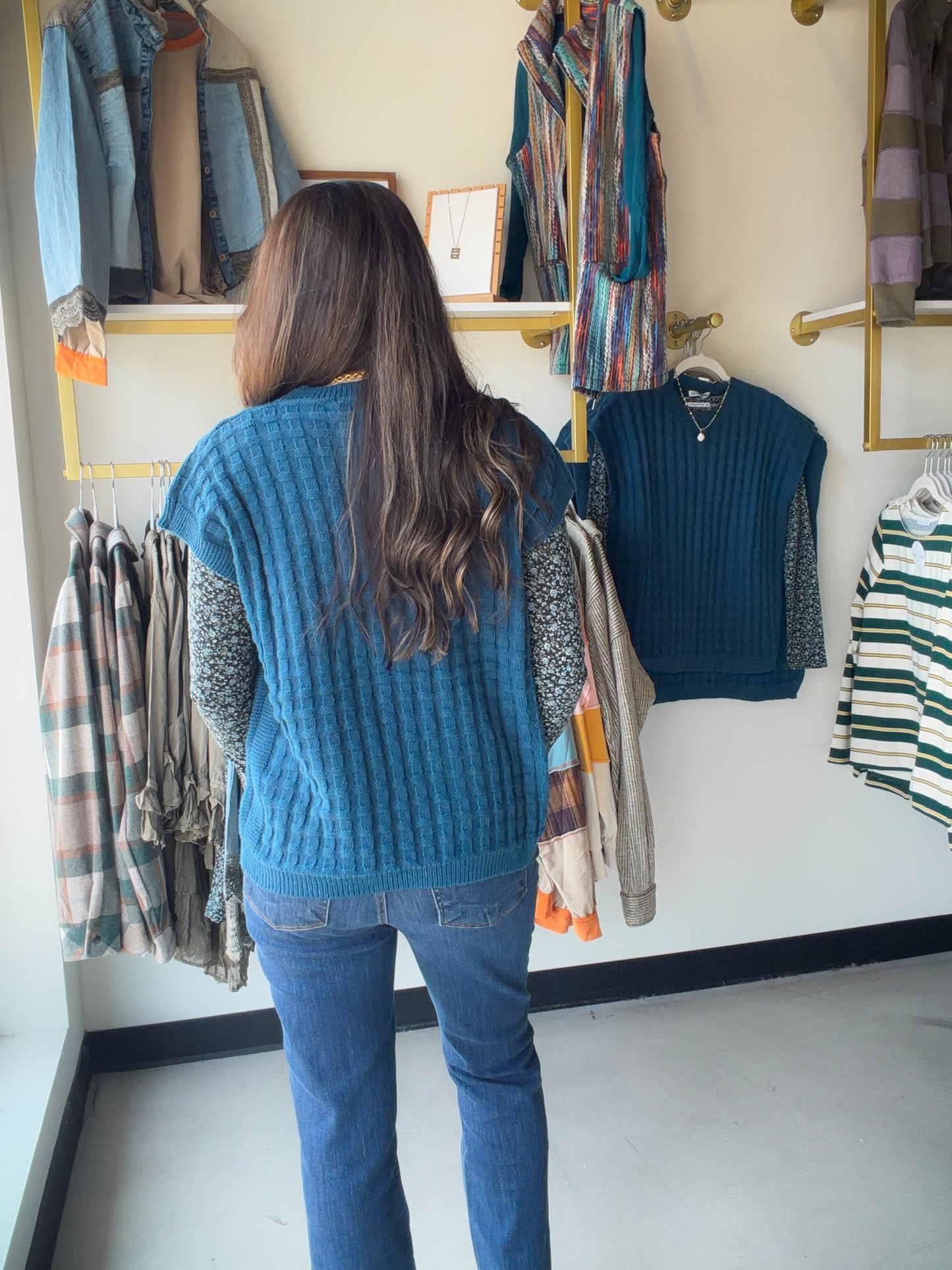Teal Kelly Short Sleeve Sweater