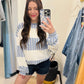 Denim Blue Striped Pullover