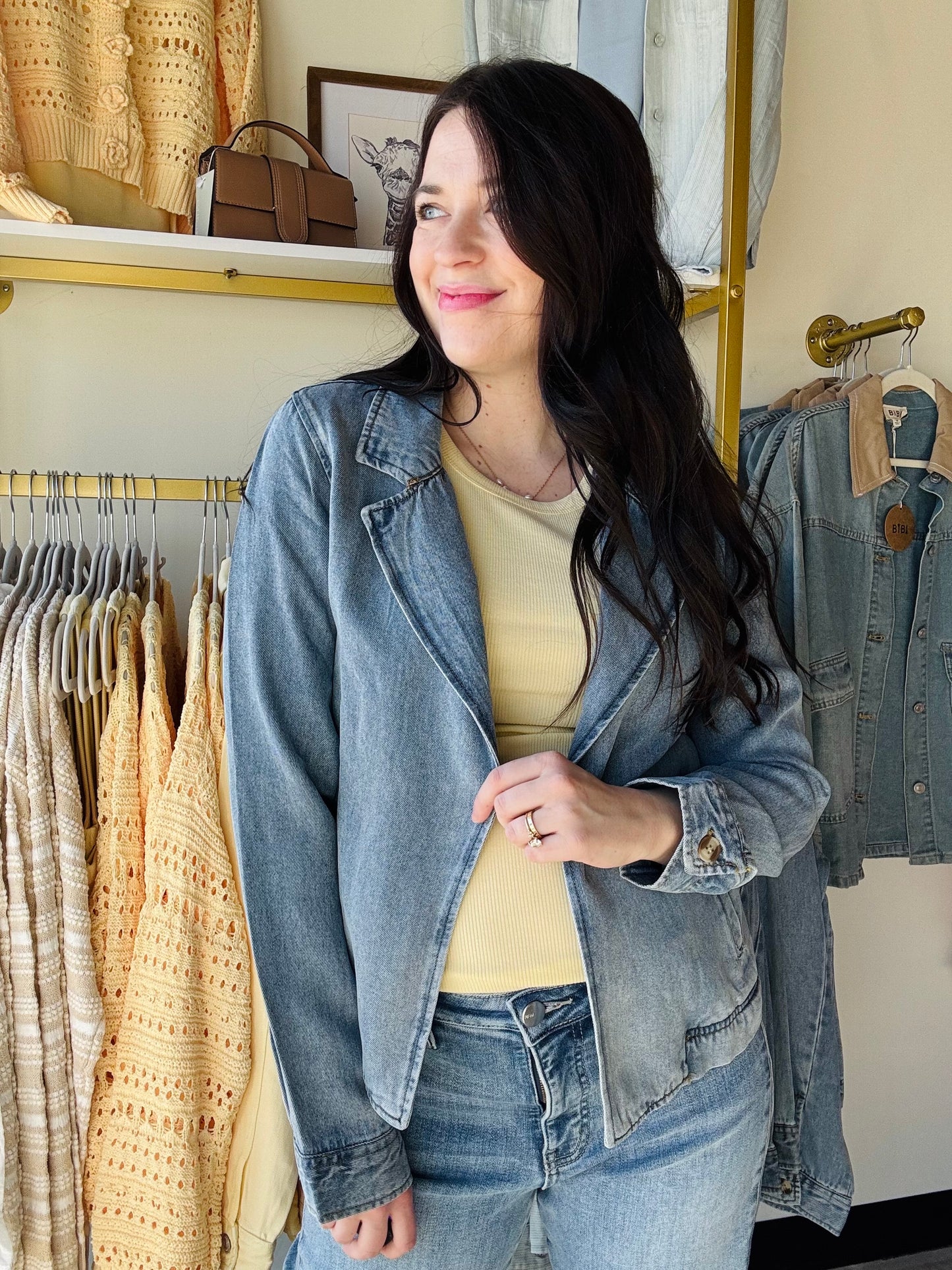 Washed Denim Violet Jacket