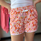Far Out Floral Drawstring Everyday Shorts