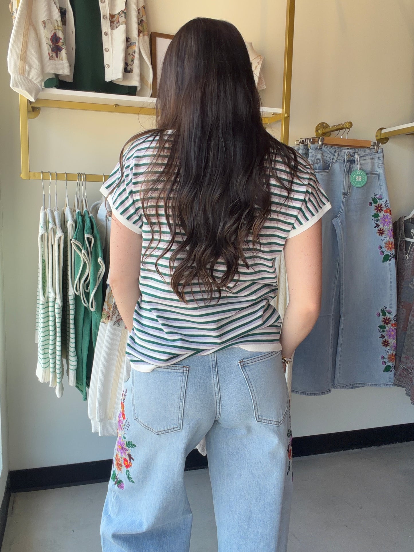 Lavender Multi Stripe Sweater