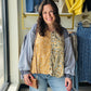 Honey Blue Mix Print Blouse