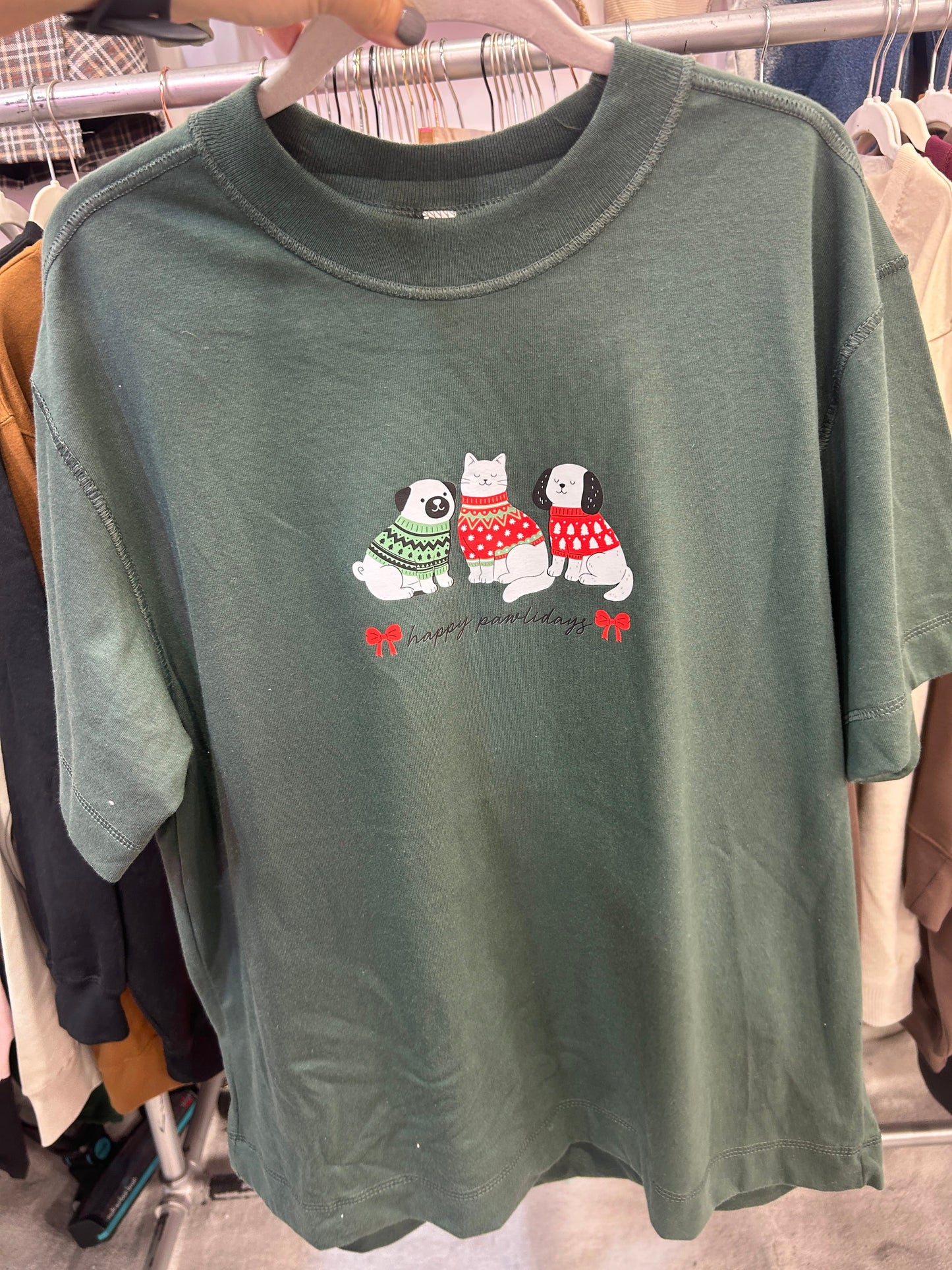 Pawlidays Green Vintage Boxy Tee